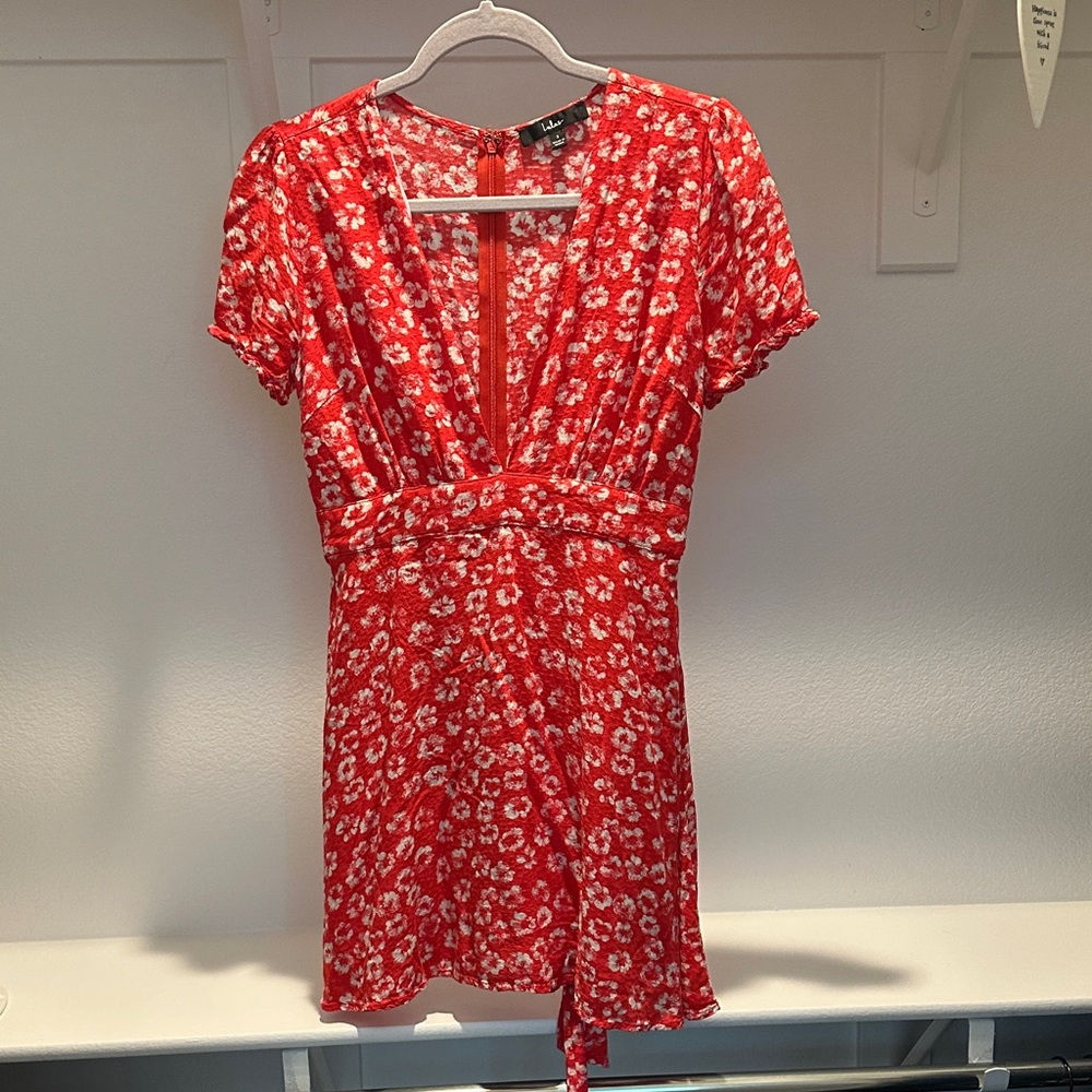 Lulu's Red Floral Romper